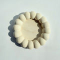 Pilvi lasinalunen/korulautanen, beige marmori